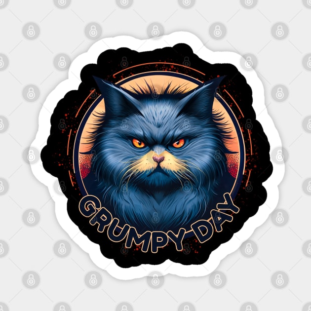 Grumpy day cat Sticker by Misthaesis